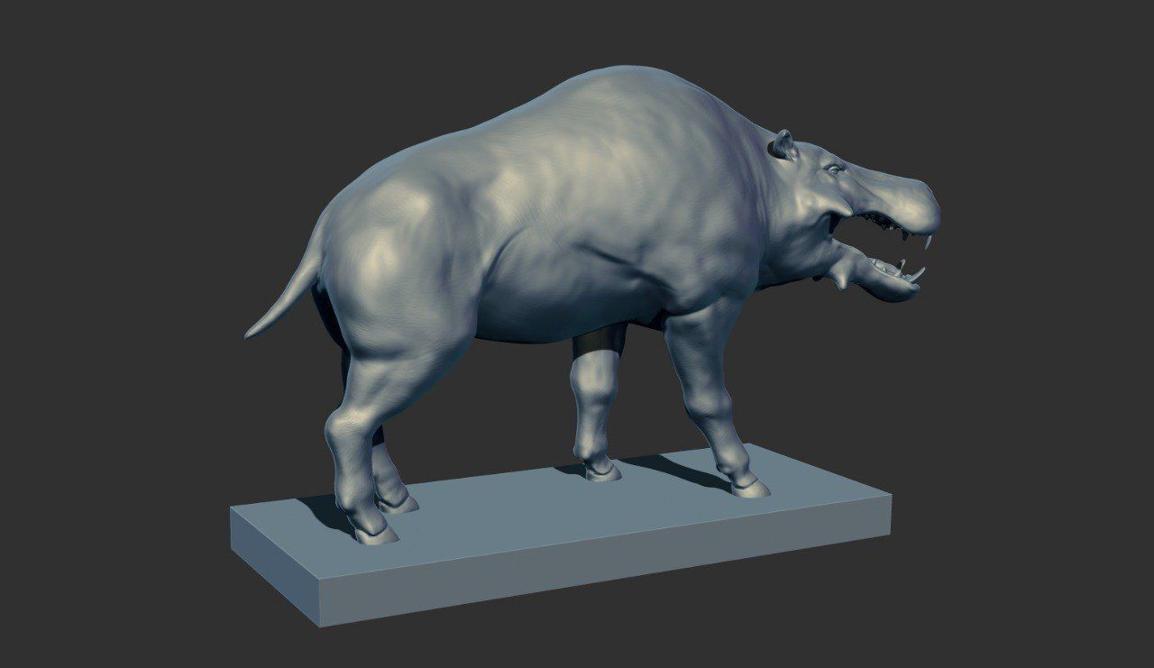 Printable Realistic Daeodon Free 3D model_3
