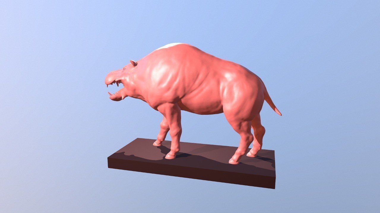 Printable Realistic Daeodon Free 3D model_2