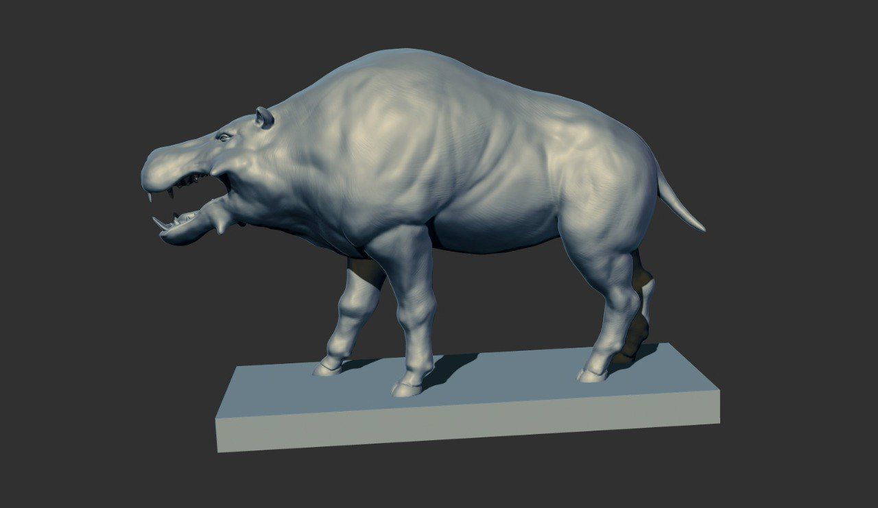 Printable Realistic Daeodon Free 3D model_5