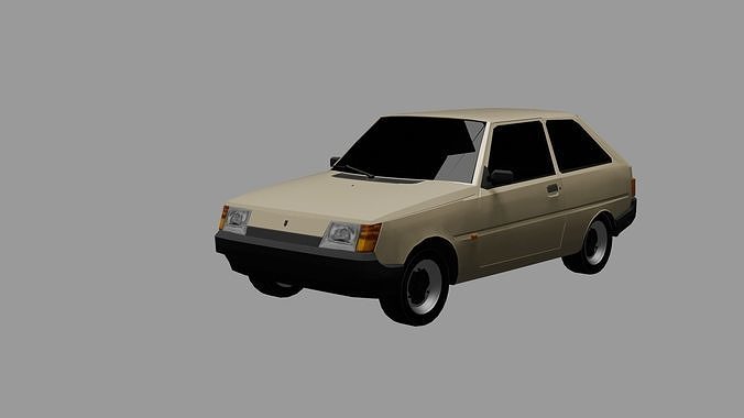 Ukrainian Car ZAZ 1102 Tavria 1987 Free low-poly 3D model