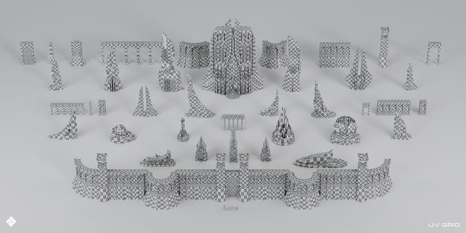 Neo Asgard - Fantasy Building Assets Blender 3D Kitbash Pack 3D model 5