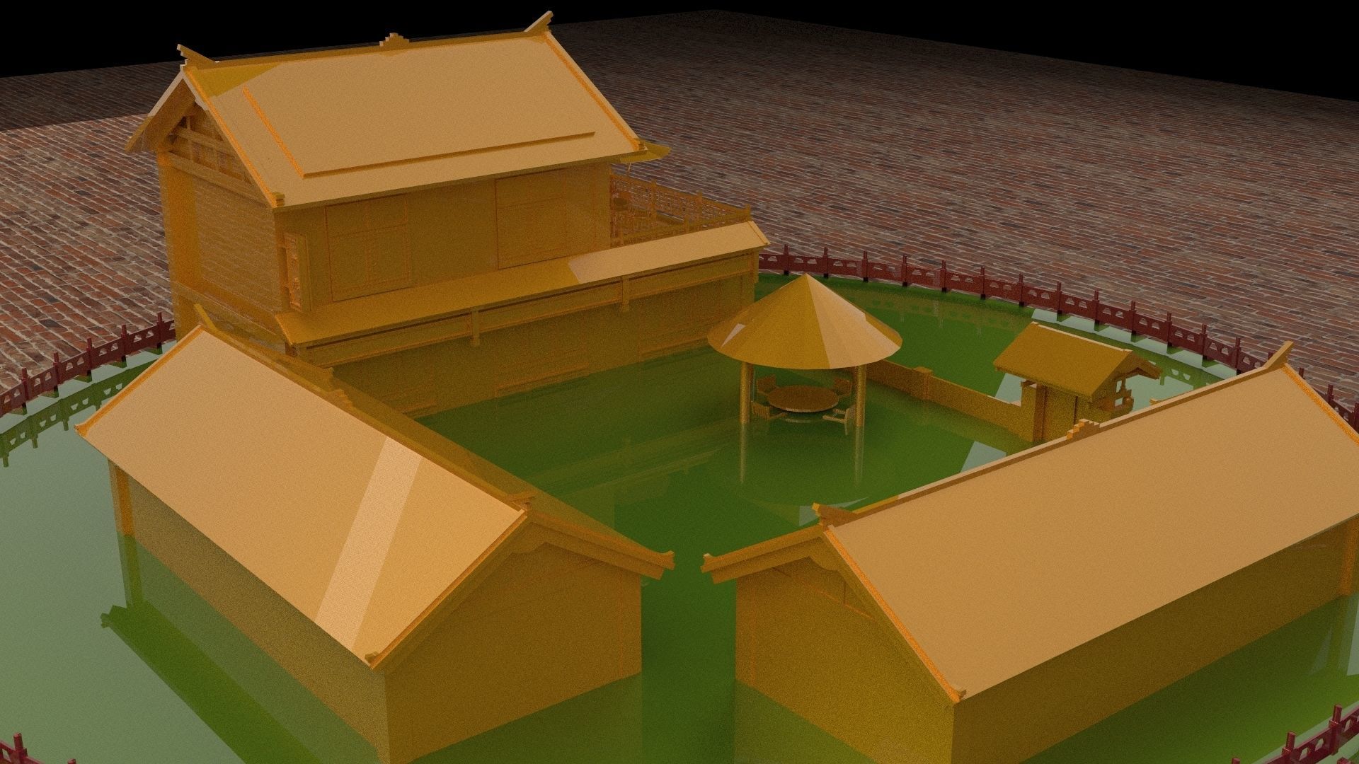 Chinese ancient house  3D model_2