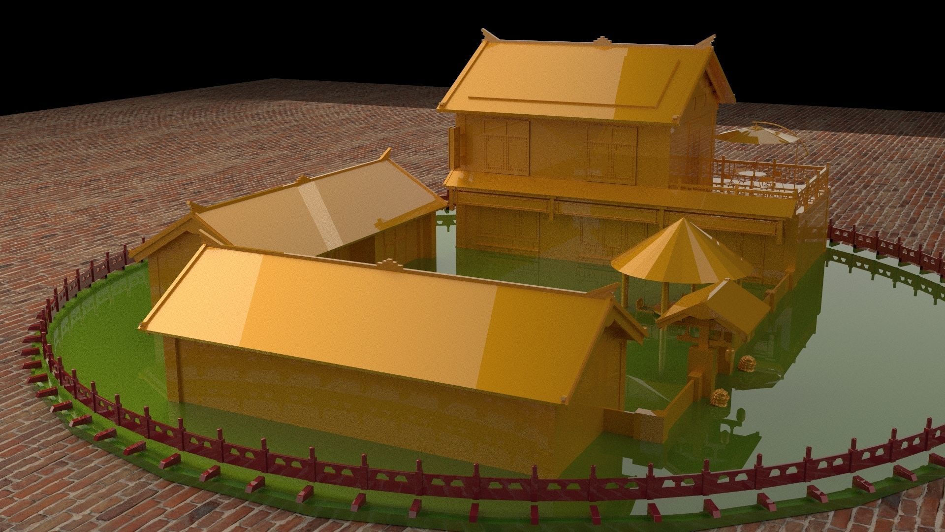 Chinese ancient house  3D model_4