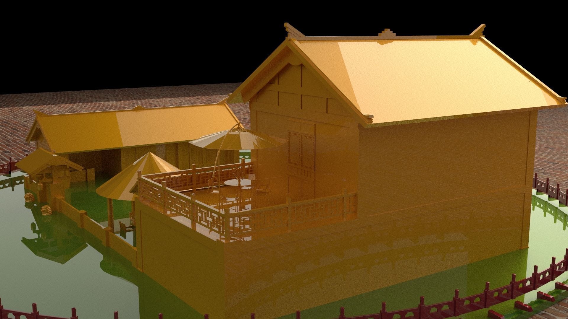 Chinese ancient house  3D model_3