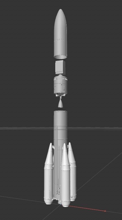 ARIANE 6 - ROCKET 3D model_3
