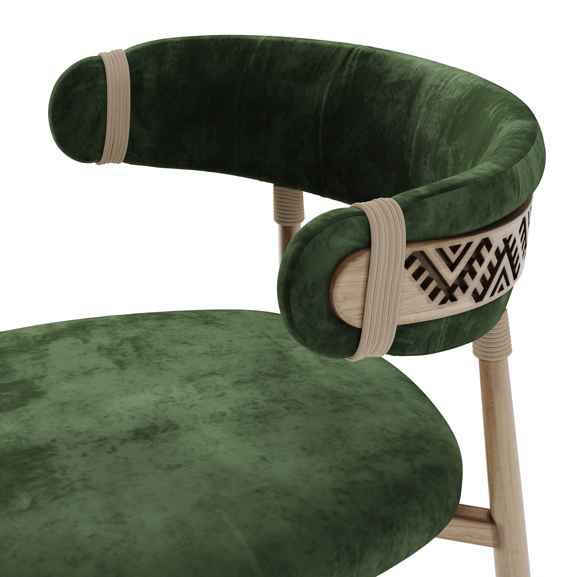 Ethno Rivne Dining Table And Chairs 3D model_30