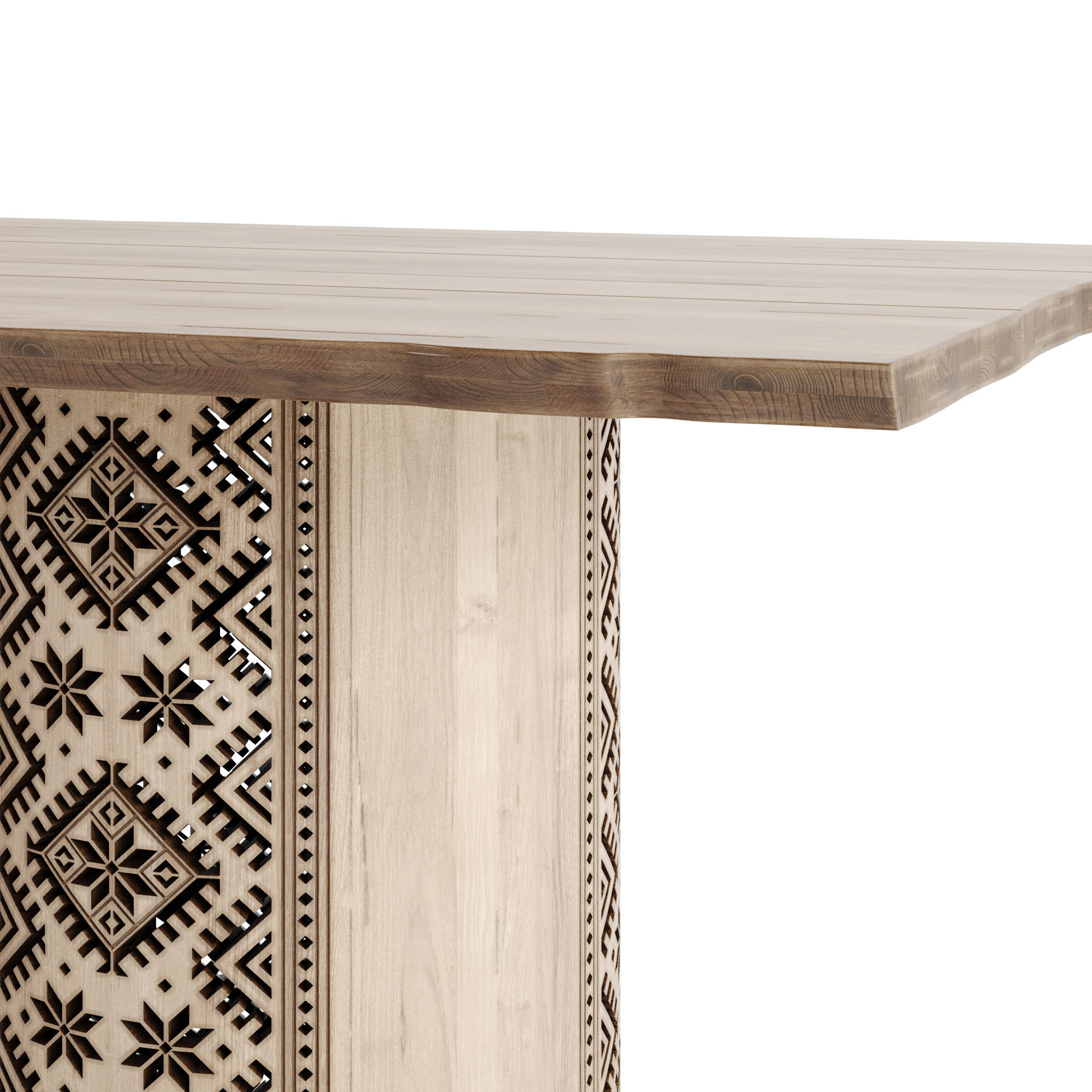 Ethno Rivne Dining Table And Chairs 3D model_19