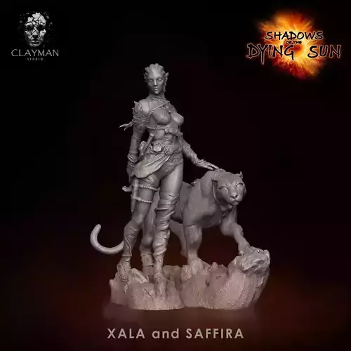 Xala and Saffira - 32mm - 75mm - 170mm 3D print model