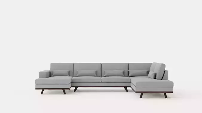 Copenhagen U Sofa Right Linen Grey