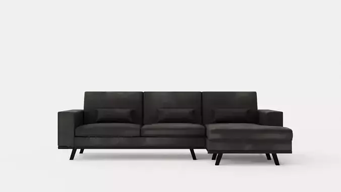 Copenhagen Divan Sofa Right Velvet Gray