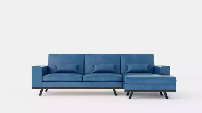 Copenhagen Divan Sofa Right Velvet