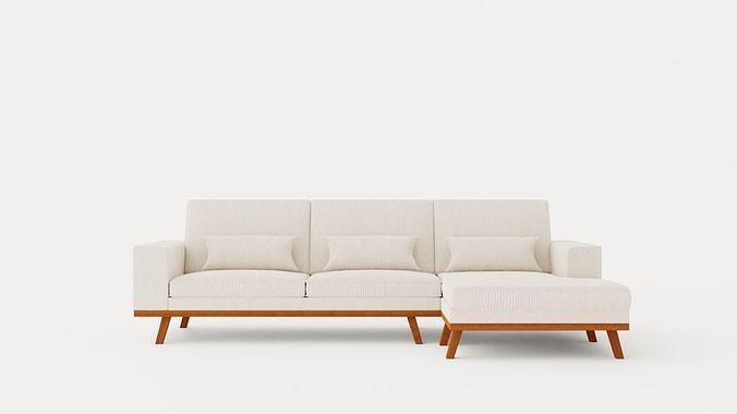 Copenhagen Divan Sofa Right Manchester Low-poly 3D model