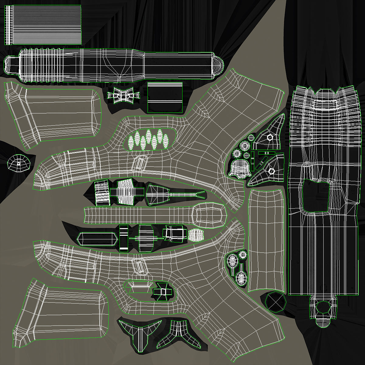 Olive Glock 17 with Magazine 3D model_23