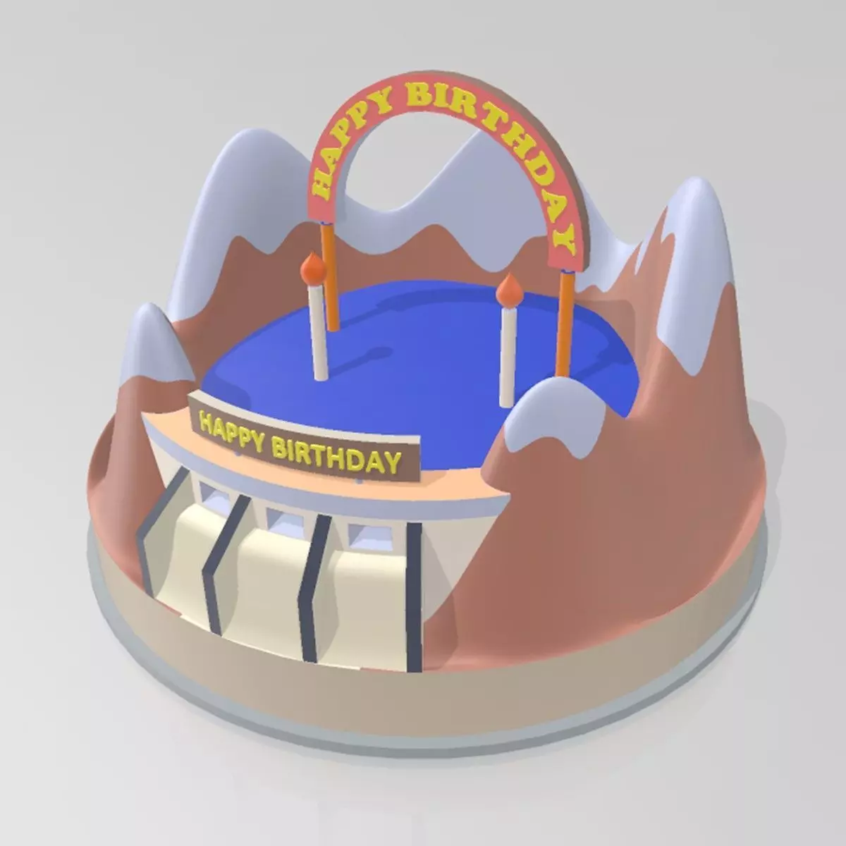 Birthday Cake 3D print model