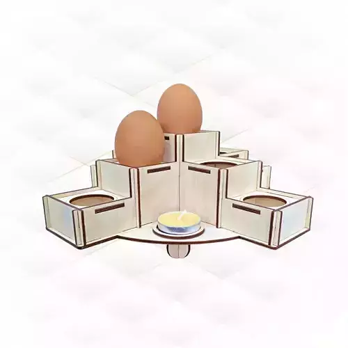 Easter eggs stand holder svg dxf model laser cut