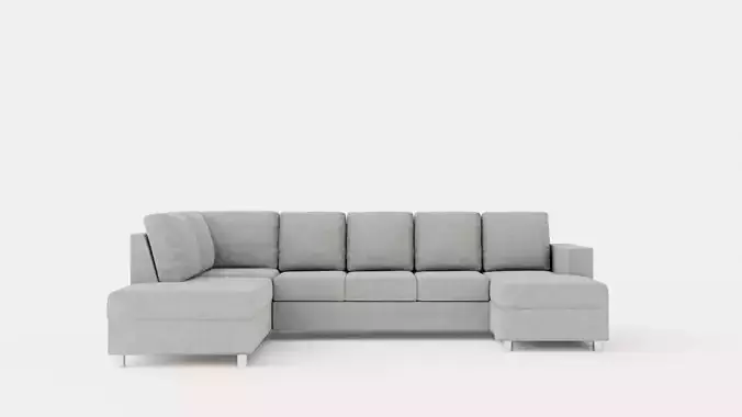 Crazy U Sofa Xxl Divan Right Light Gray
