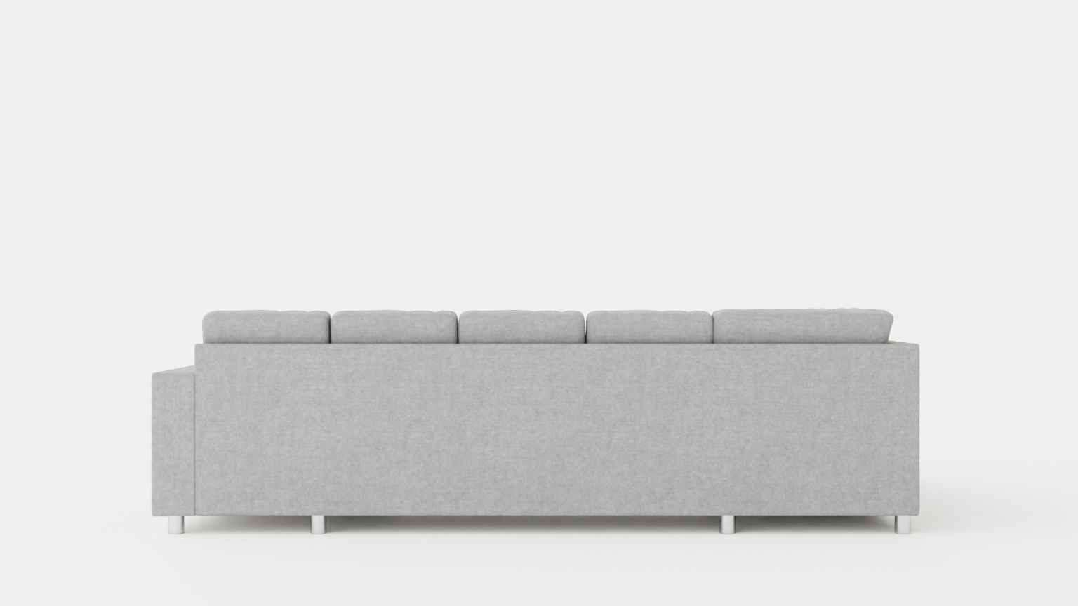 Crazy U Sofa Xxl Divan Right Light Gray Low-poly 3D model_4