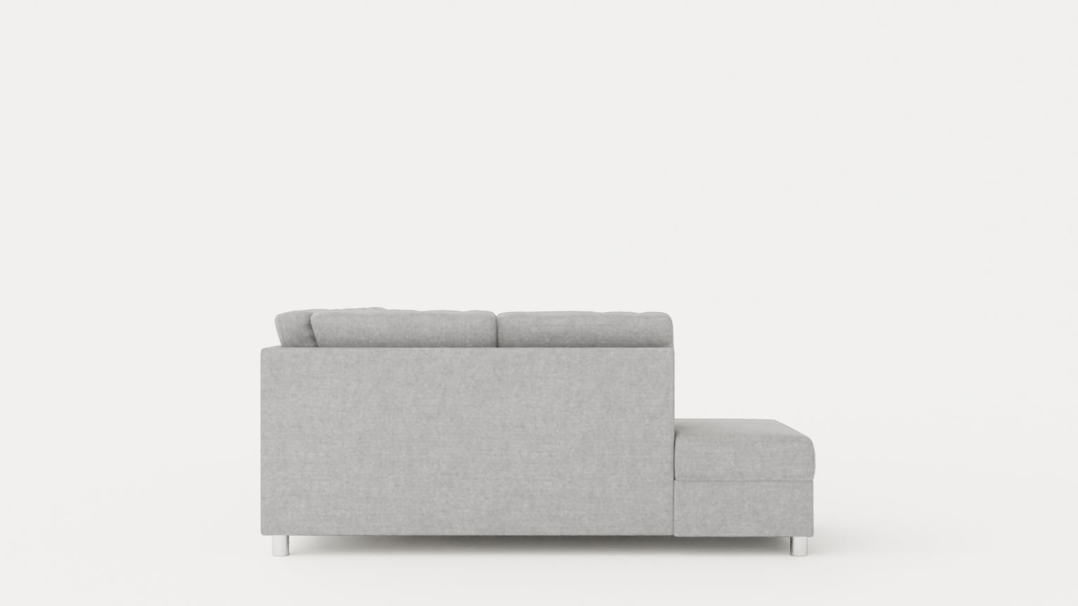Crazy U Sofa Xxl Divan Right Light Gray Low-poly 3D model_2