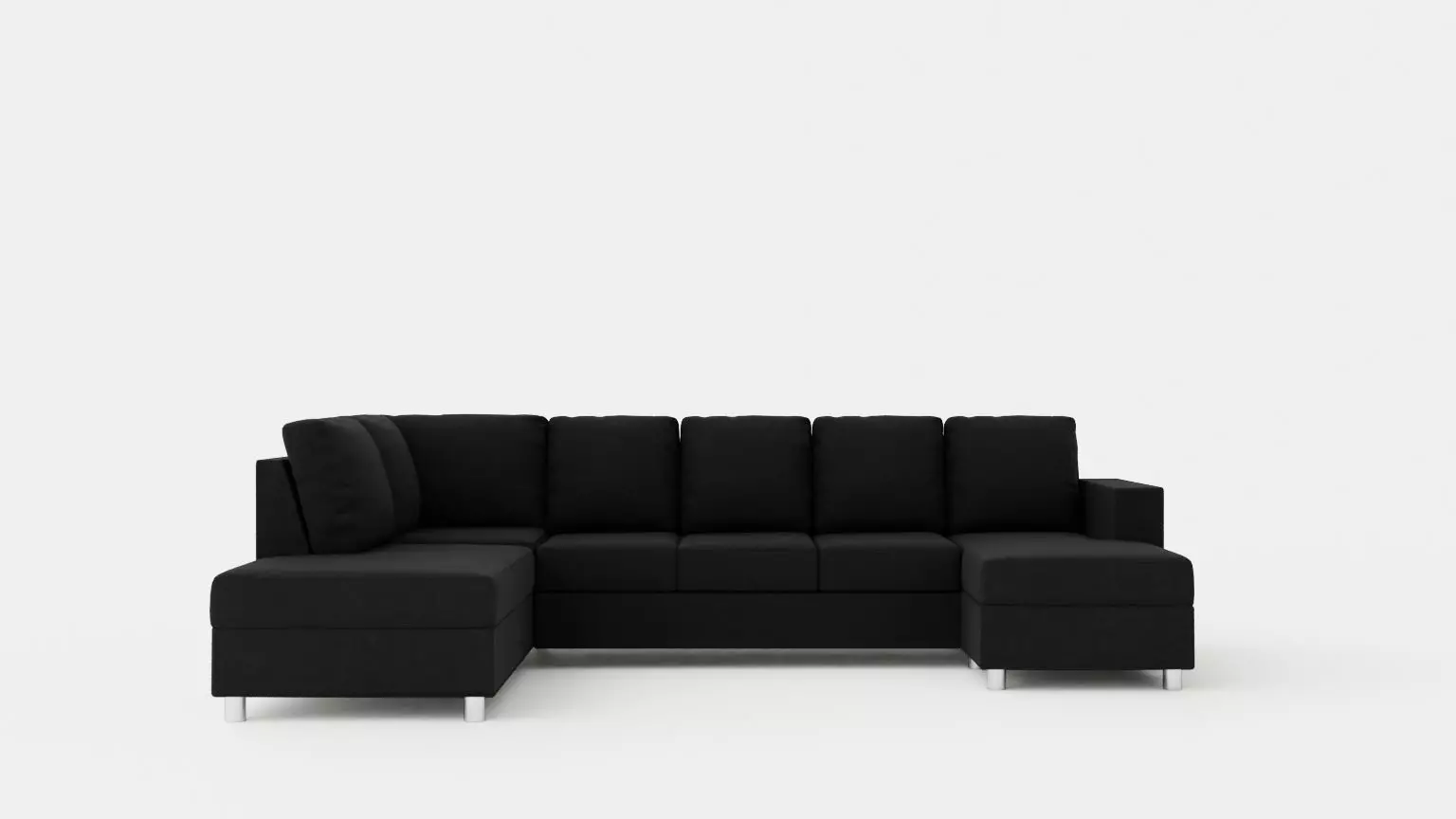 Crazy U Sofa Xxl Divan Right Anthracite Low-poly 3D model