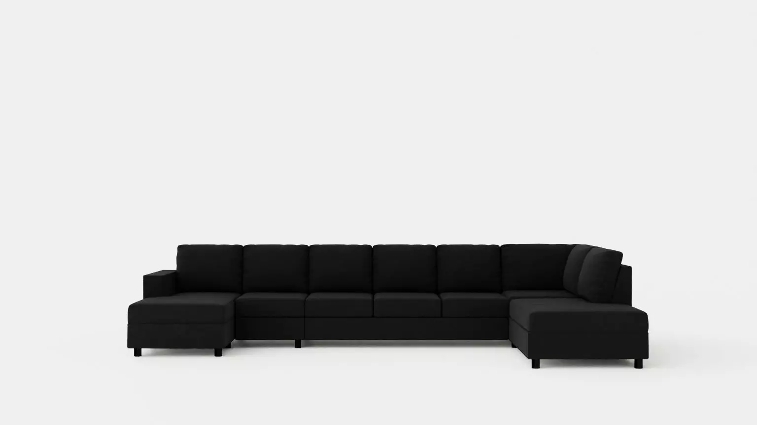 Crazy U Sofa Xxl Divan Left Anthracite Low-poly 3D model_0