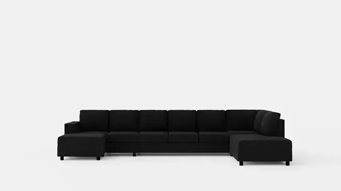 Crazy U Sofa Xxl Divan Left Anthracite