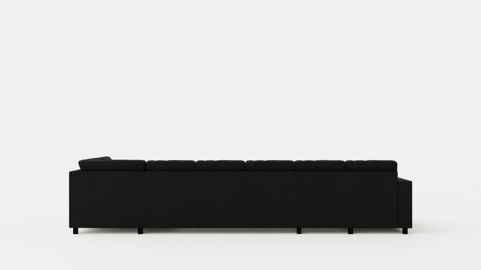 Crazy U Sofa Xxl Divan Left Anthracite Low-poly 3D model_4