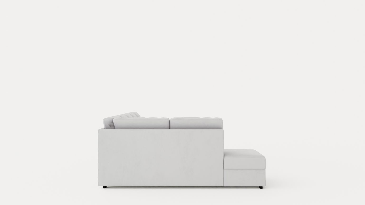 Crazy U Sofa Xl Divan Right Light Gray Low-poly 3D model_2