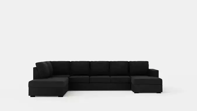 Crazy U Sofa Xl Divan Right Dark Gray
