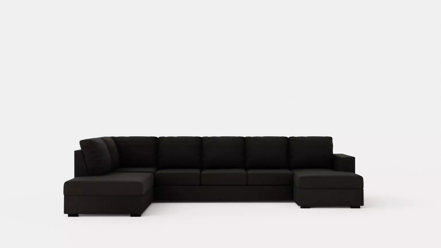 Crazy U Sofa Xl Divan Right Anthracite Low-poly 3D model_0