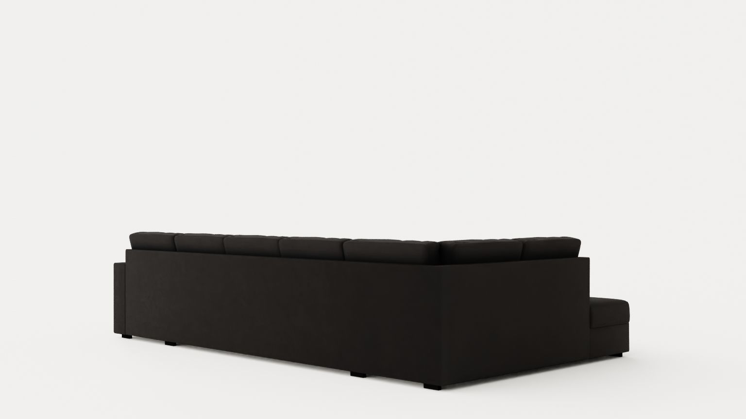 Crazy U Sofa Xl Divan Right Anthracite Low-poly 3D model_3