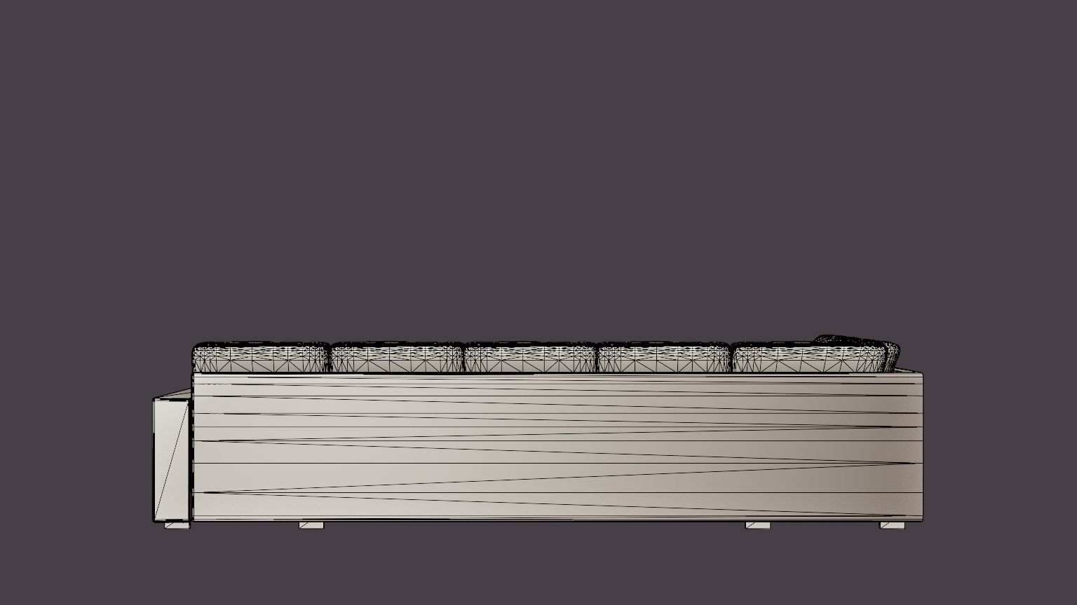 Crazy U Sofa Xl Divan Right Anthracite Low-poly 3D model_5