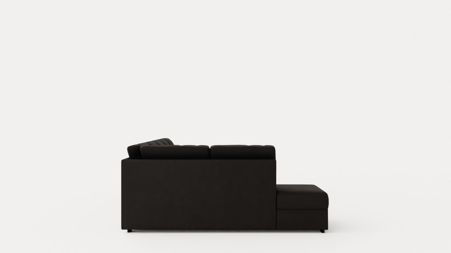 Crazy U Sofa Xl Divan Right Anthracite Low-poly 3D model_2