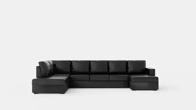 Crazy U Sofa Xl Divan Right Low-poly 3D model