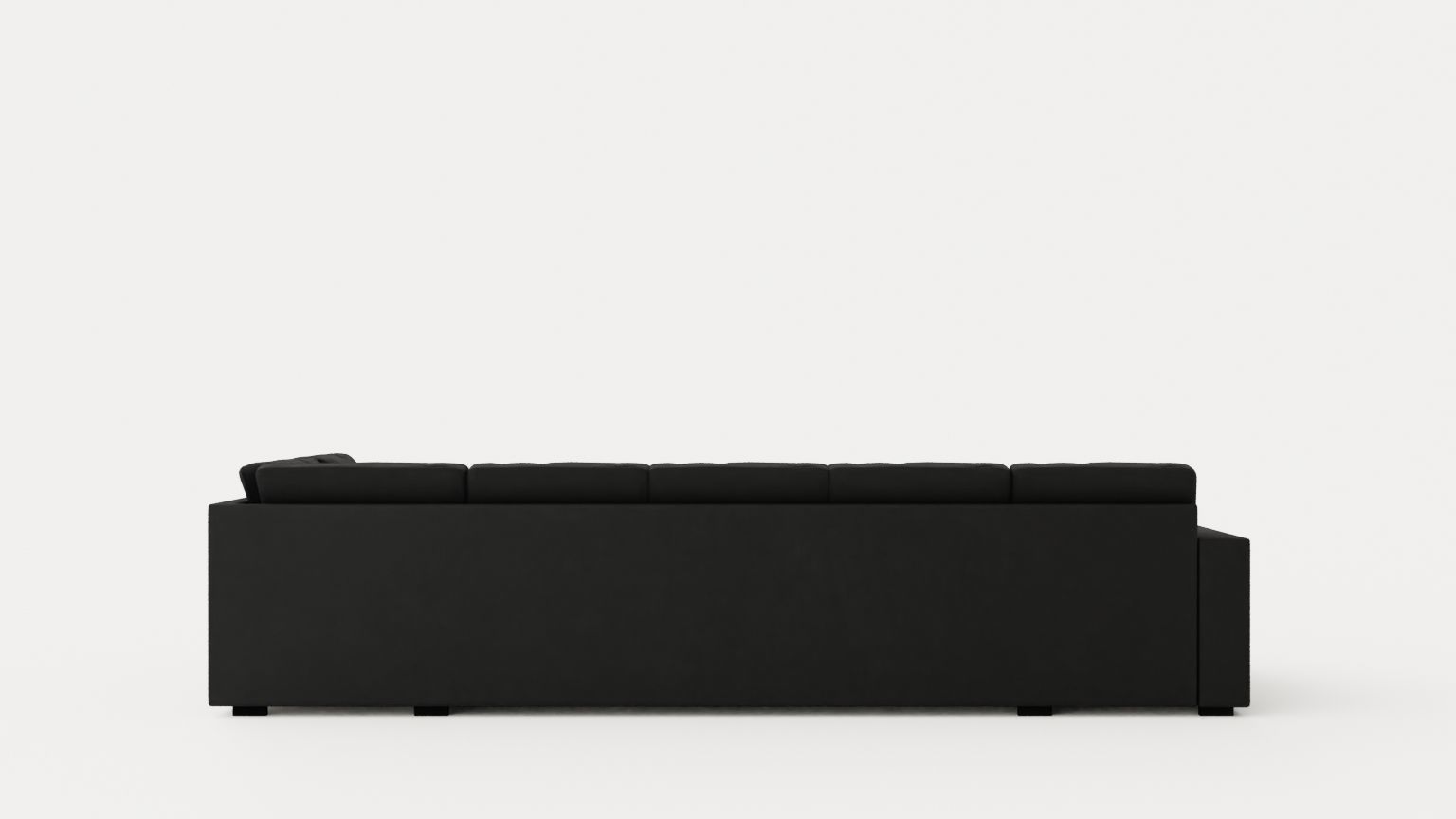Crazy U Sofa Xl Divan Left Dark Gray Low-poly 3D model_4