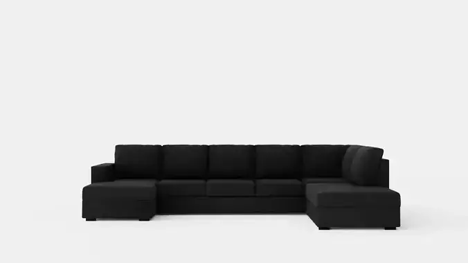 Crazy U Sofa Xl Divan Left Dark Gray