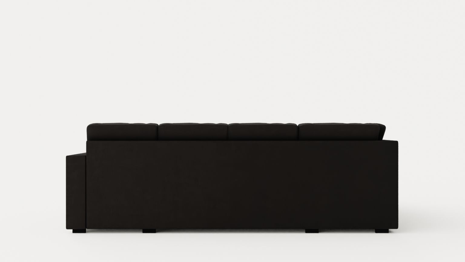 Crazy U Sofa Large Divan Right Anthracite Low-poly 3D model_4