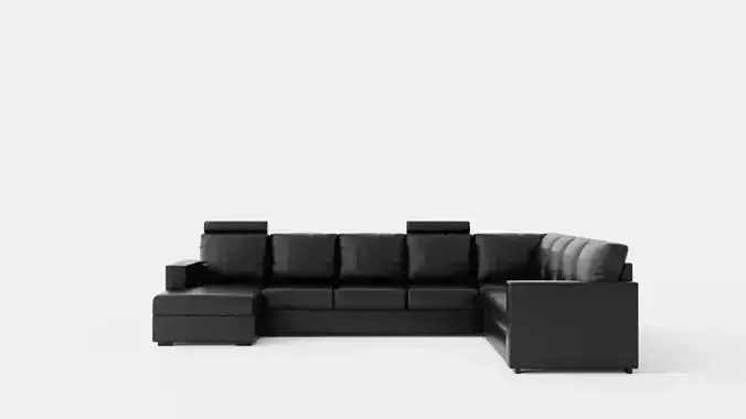 Crazy Corner Sofa Xxl With Divan Right Low-poly 3D model
