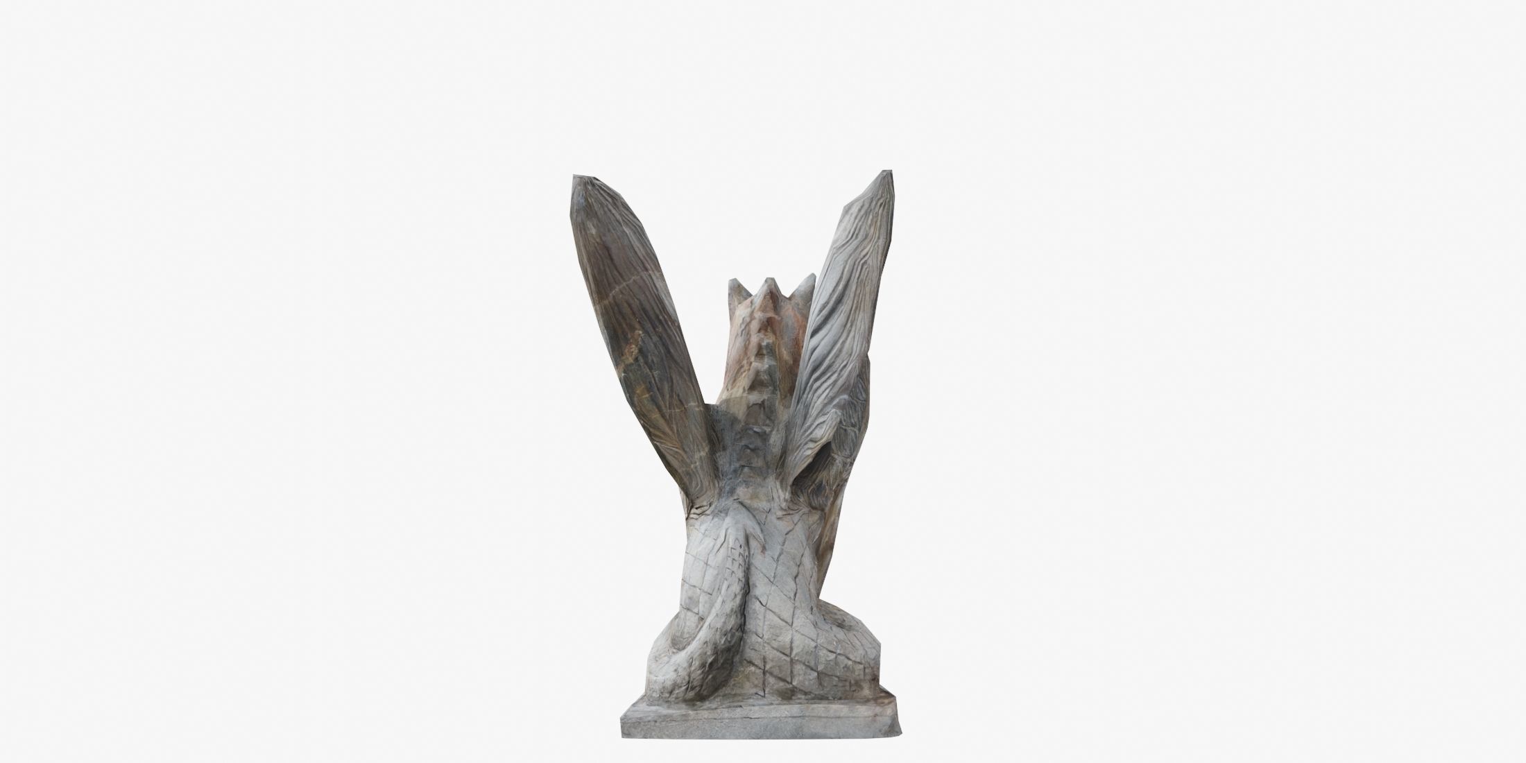 Low Poly 3D Scanned Gryphon Statue 3D model_4