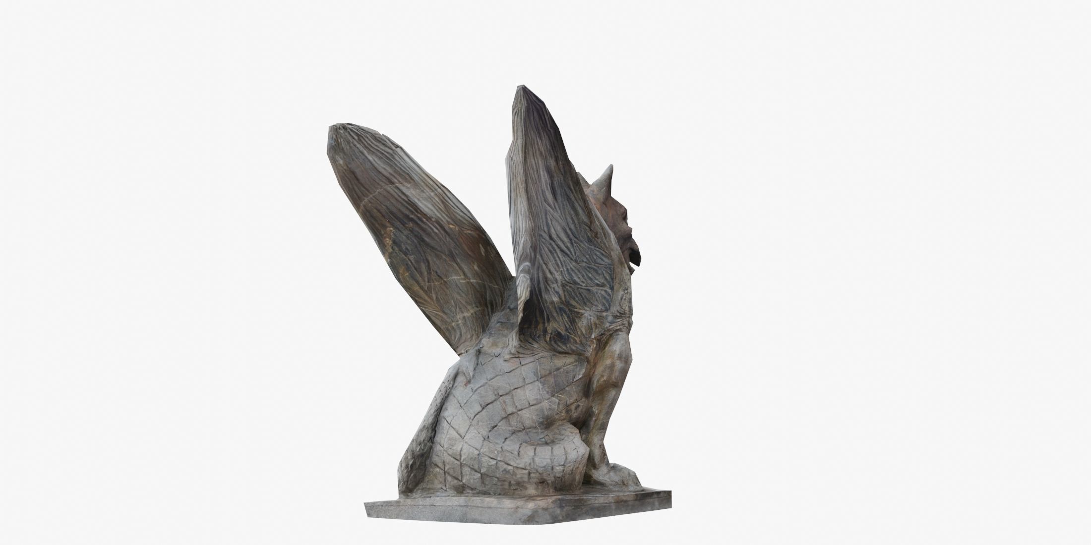 Low Poly 3D Scanned Gryphon Statue 3D model_6