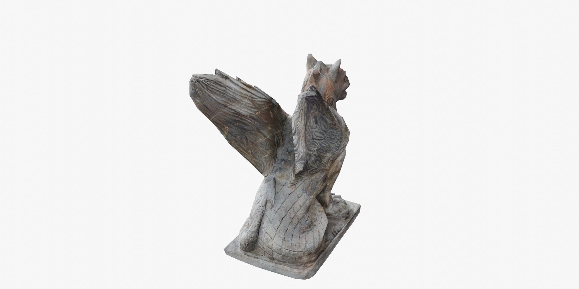 Low Poly 3D Scanned Gryphon Statue 3D model_7
