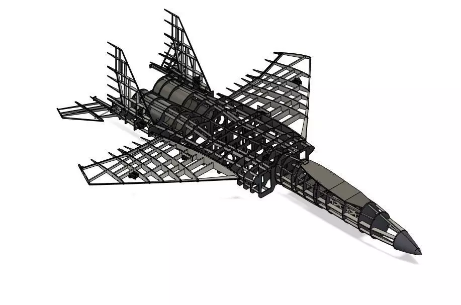 F15C Twin 70mm EDF RC model V1 3D print model_0