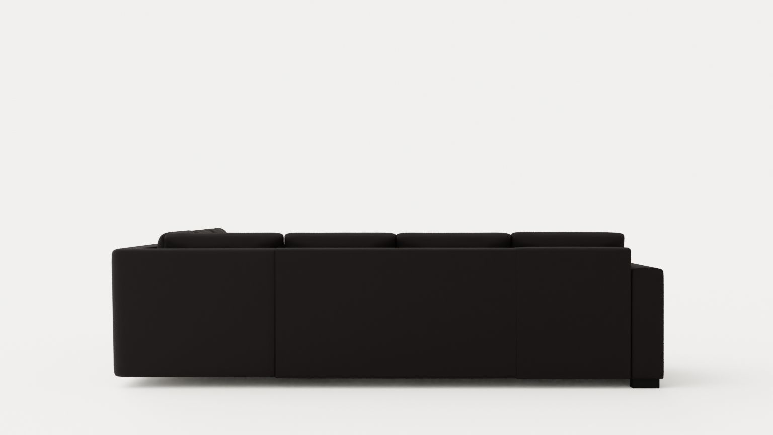 Crazy Corner Sofa Large Reversible Black Artificial Leather Low-poly 3D model_4