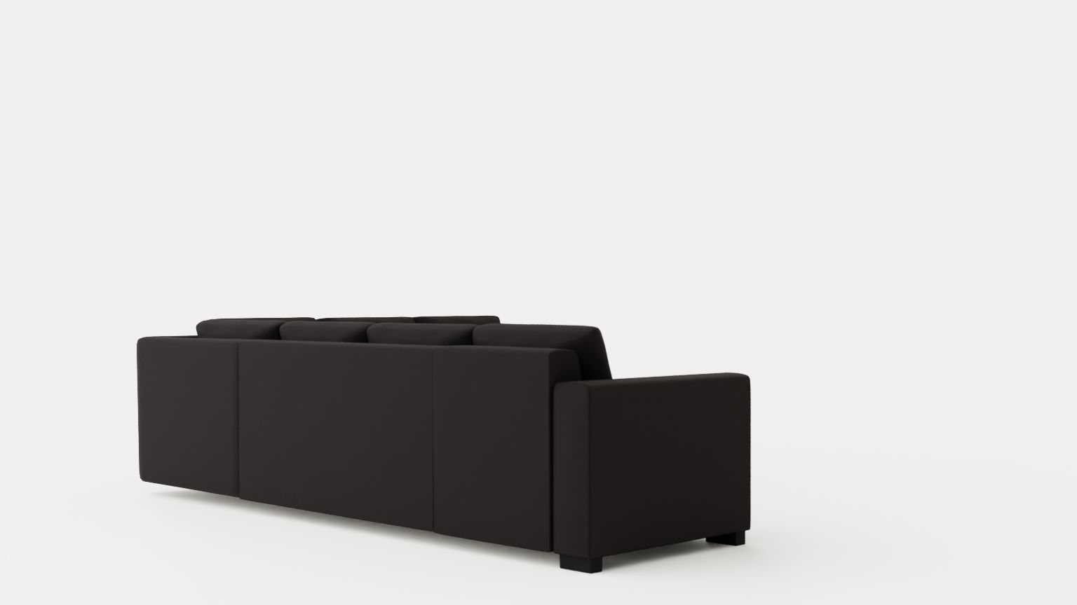 Crazy Corner Sofa Large Reversible Black Artificial Leather Low-poly 3D model_3