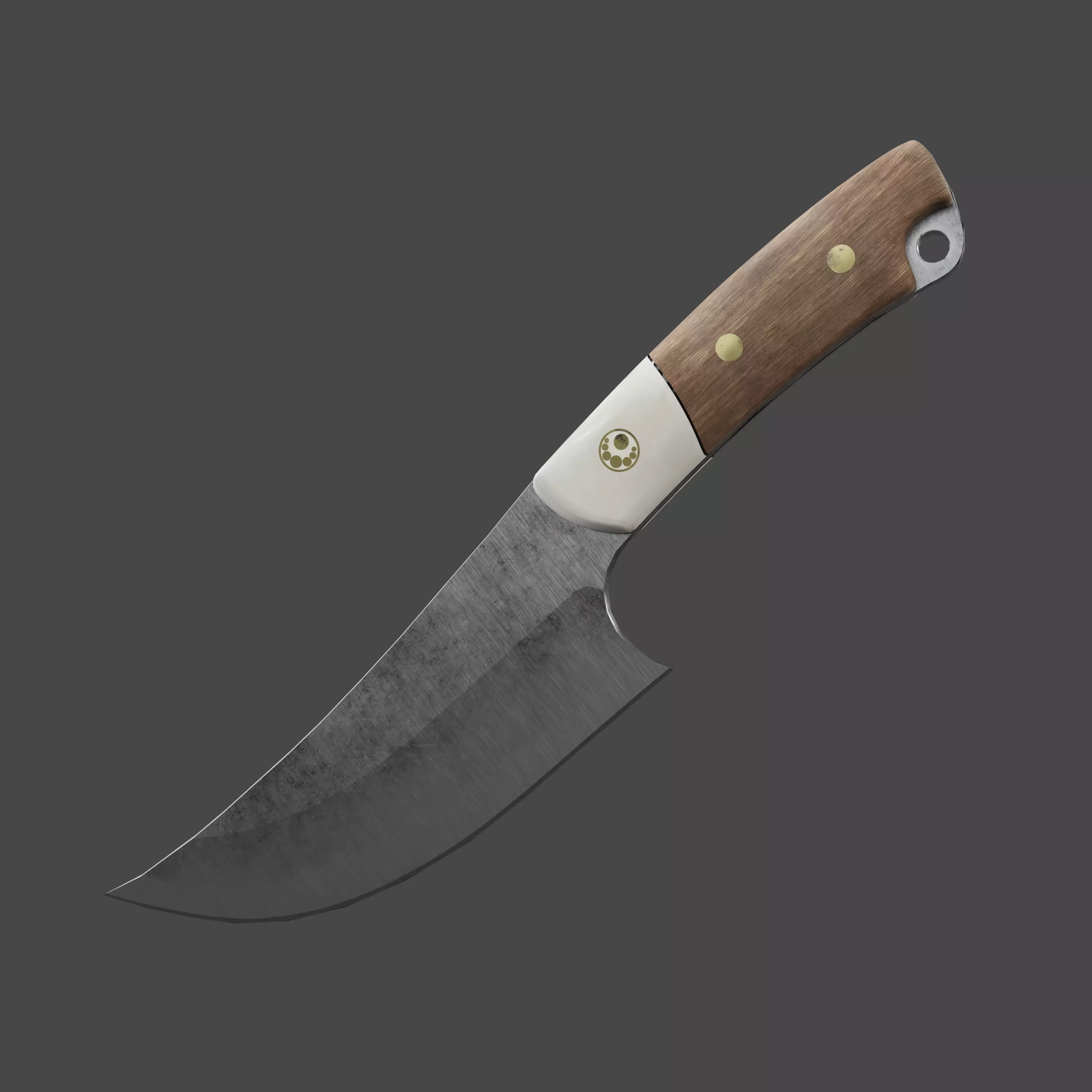 Knife For Cooking Hunting And Survival Low-poly 3D model_0