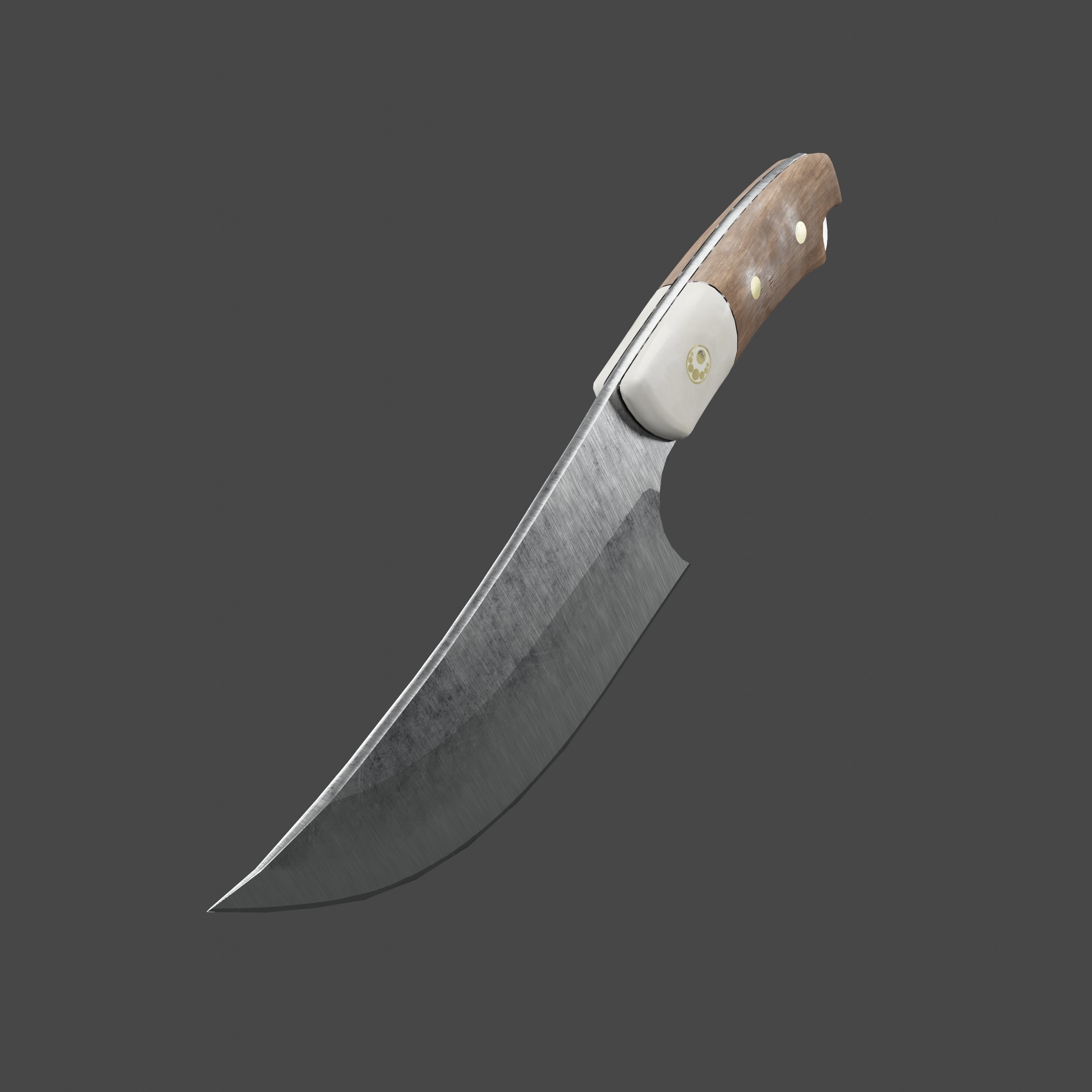 Knife For Cooking Hunting And Survival Low-poly 3D model_4