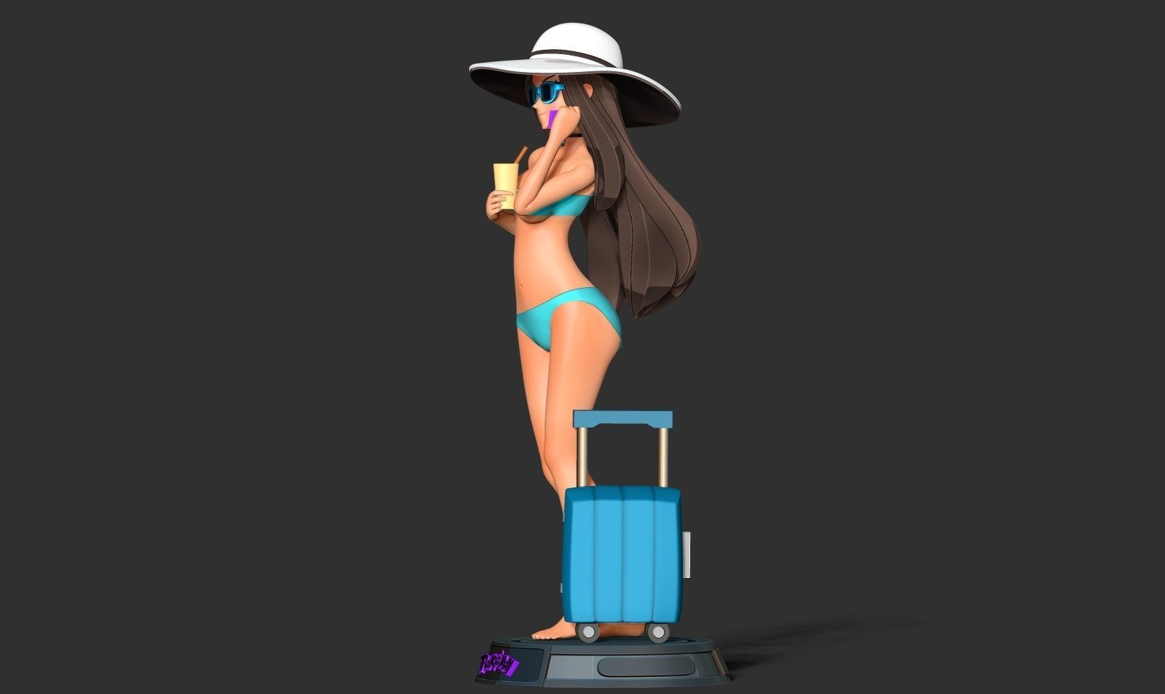 Beauty bikini 3D print model_11