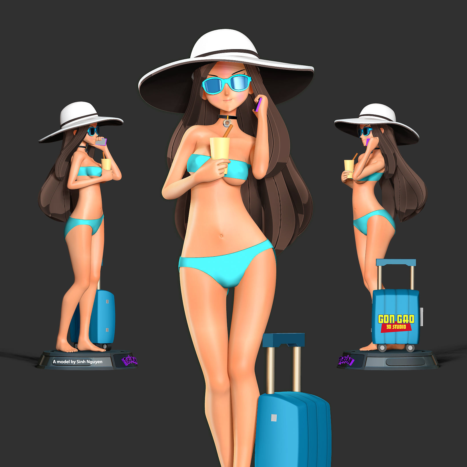 Beauty bikini 3D print model_1