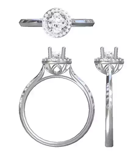 solitaire halo ring jewelry
