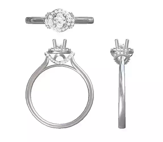 solitaire halo ring jewelry