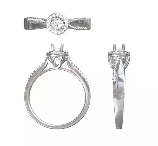 solitaire halo engagement rings